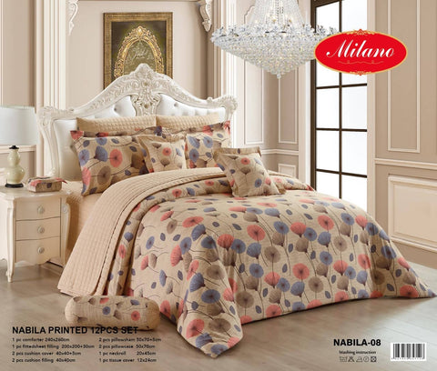 Nabila printed 12PCS SET bedsheets - Model No. Nabila 08