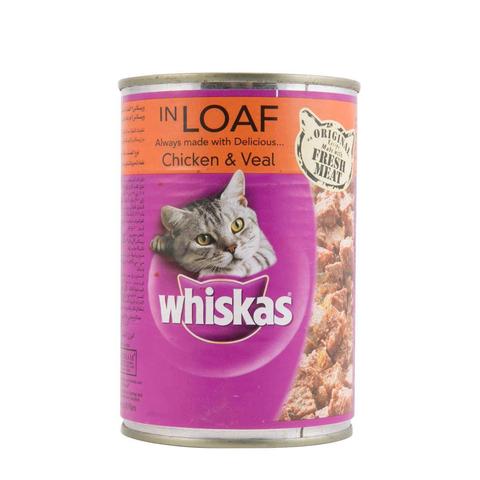 Whiskas In Loaf Chicken & Veal 400gm -  دجاج مفروم يسكاس-49-C