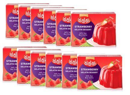 Alalali Gelatin Dessert - Strawberry - 12's X 85gm - Pack
