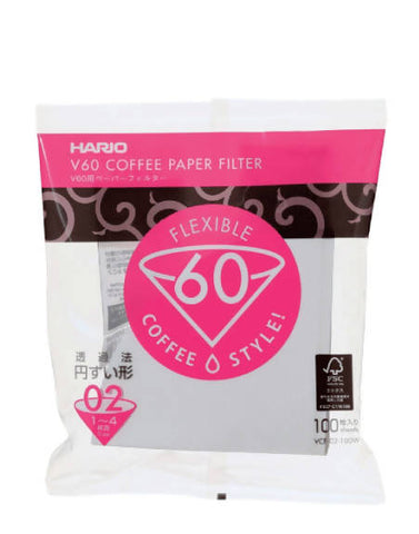 Hario V60 Coffee Paper filter size 02 white 100