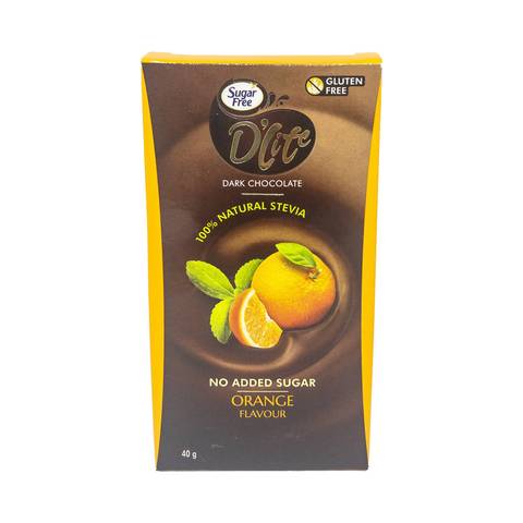 D'lite Sugar Free Dark Chocolate Orange 40g