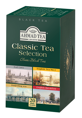 CLASSIC TEA SELECTION OF 4 BLACK TEAS - 20 TEA BAGS PACK