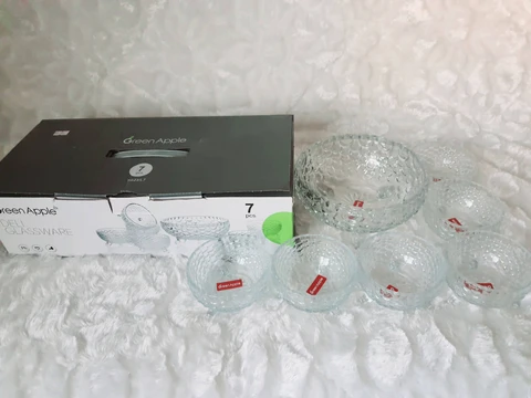 Green Apple Deli Glassware 7pcs Set-set of glass bowel